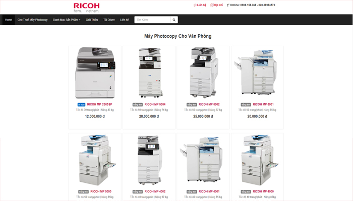 Công ty phân phối máy, phụ kiện máy photocopy - RICOH