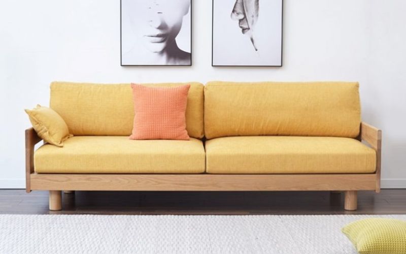 sofa vải thô