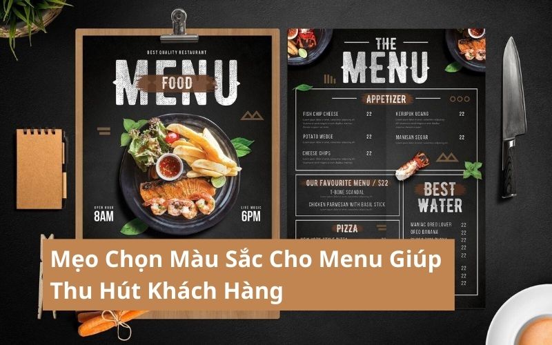 chọn màu sắc cho menu