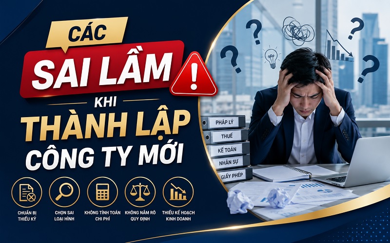 các sai lầm khi thành lập công ty mới